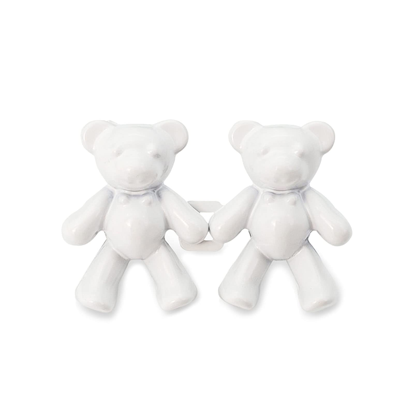 Mekalero 2Pcs Adjustable Jean Button Pins, Bear Shaped Waist Tightener Jean Buttons for Jeans Pants, No Sewing Required Waist Extender Buckle