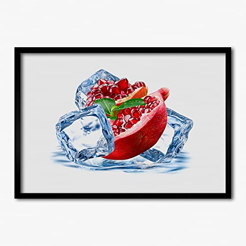 Tableau Moderne Granat Avec De La Glace Cadre MDF 70x50 cm