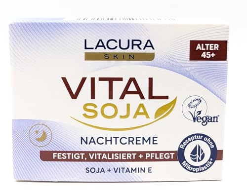 Lacura Skin Vital Crema de Noche de Soja 50 ml Refuerza Revitaliza, cuida la soja + vitamina E Edad: 45 +