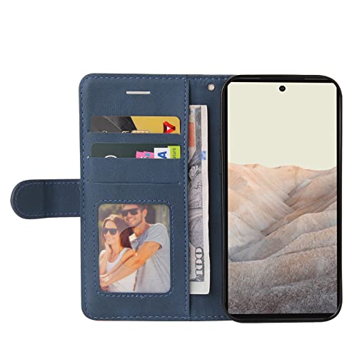CXTcase for Google Pixel 6 Pro Case,Wallet PU Leather Flip Folio Case Cover with Card Holder Slots Magnetic Closure,Protective Phone Case for Google Pixel 6 Pro,Blue - Image 2