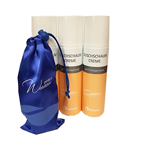Duschschaum “Cremegefühl“ Sparpaket  3 x 150 ml  von Spitzner mit einer Gratis Probe aus Spitzner Sortiment auch zum Verschenken