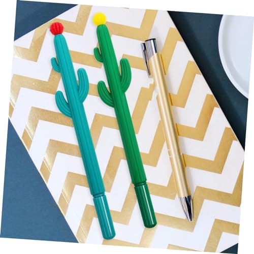 NUOBESTY 4 set kaktüs jel kalem, yazı gereçleri, çiçekli kalem, kaktüs, nötr kalem, ince uçlu, tatlı kırtasiye malzemeleri, mektup kağıdı, yazma, paslanmaz çelik, 20 adet x 4 - Görsel 2