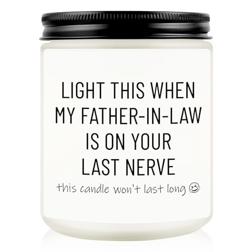 Mother in Law Christmas Candle Gifts, Mother in Law Birthday Gifts, Funny Presents from Daughter Son on Christmas New Year Thanksgiving Mothers Day Women's Day, Lavender Candle Presents 7OZ Soy