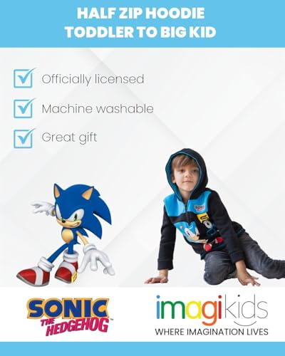 SEGA Sonic the Hedgehog Fleece Half Zip Hoodie Toddler to Big Kid3