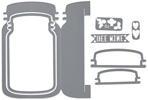 Sizzix 660372 Thinlits Die Set, Card, Jar Fold Jen Long, 7-Pack