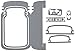 Sizzix 660372 Thinlits Die Set, Card, Jar Fold-A-Long by Jen Long, 7-Pack