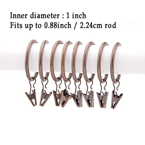 image for Lansian 40pcs Rustproof Drapery Matte Stainless Steel Metal Curtain Ri