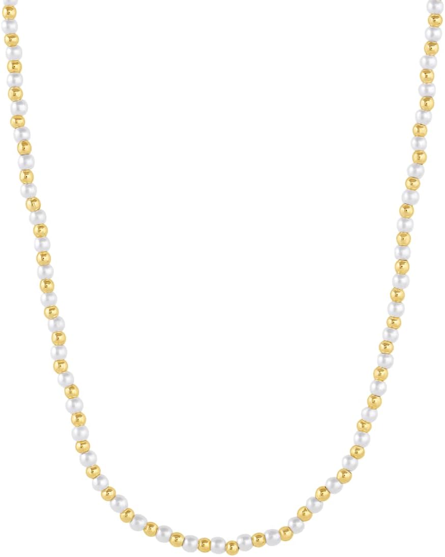 Collar de perlas de amapola para mujer