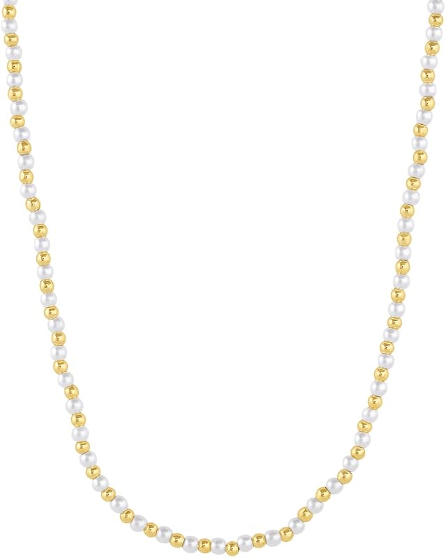 Collar de perlas de amapola para mujer