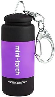 Mini Keychain Flashlight,Mini Keychain Pocket Torch,USB Rechargeable LED Light Flashlight for Outdoor Camping Hiking Travel Sports Outdoor