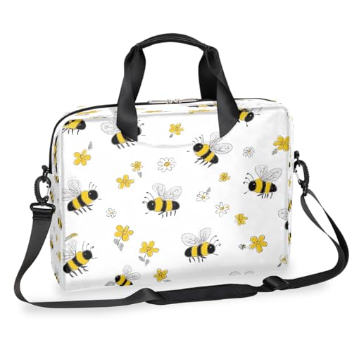 Bolso para Laptop 15.6-16 pulg. patrón abeja amarillo miniatura 1
