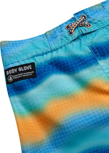 Body Glove Baby Toddler Boys Swim Set - 2 Piece UPF 50+ Quick Dry Swim Trunks and Rash Guard for Boys Kids Swimwear (2T-4T), Size 3T, Orange Turquoise - Thumbnail 4