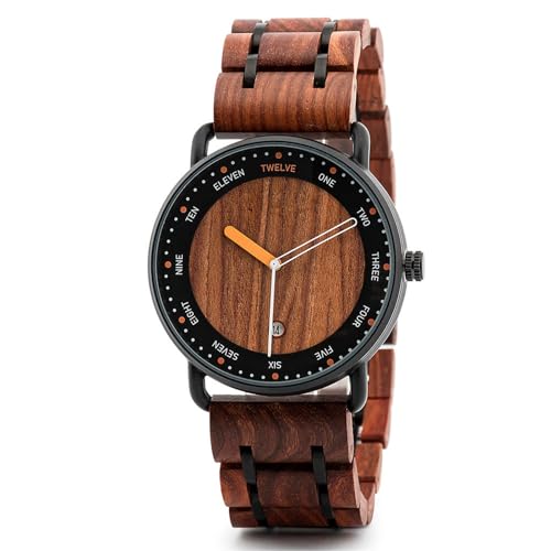 Montre en bois tendance pour homme livrée dans son coffret