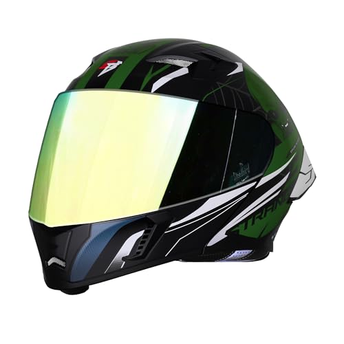 Image of Steelbird SBA-20 Strange ISI Certified Flip-Up Graphic Helmet for Men with Inner Silver Sunshield