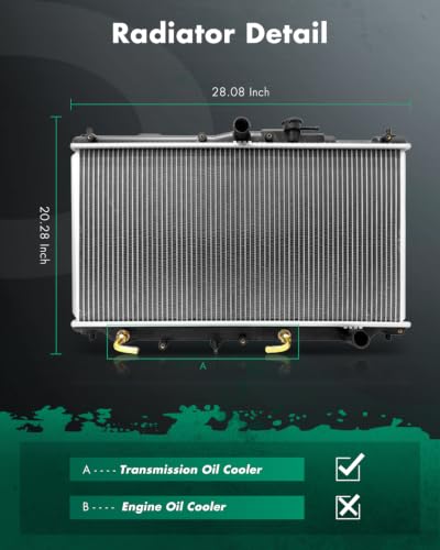 Image of SCITOO Engine Cooling Radiator compatible with 1990-1993 Honda Accord 2.2L