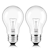 Blakapoo A19 75 Watt Incandescent Light Bulbs 75W Incandescent Shatter Resistant Rough Service Light Bulb A19 110-130V E26 Standard Base 2700K Warm White Dimmable Incandescent Light Bulb Pack of 2