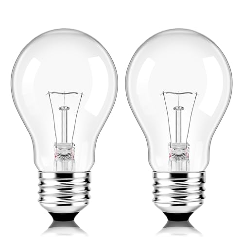 Blakapoo A19 75 Watt Incandescent Light Bulbs 75W Incandescent Shatter Resistant Rough Service Light Bulb A19 110-130V E26 Standard Base 2700K Warm White Dimmable Incandescent Light Bulb Pack of 2