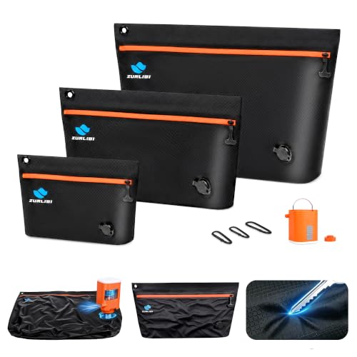 Zurligi Travel Vacuum Bags Kit with Pump, 3-Pack for Clothing & Underwear by Zurligi - Used condition - US$34.20
