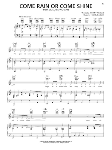 The Great American Songbook - Piano Vocal and Guitar Sheet Music Collection | 100 Jazz and Broadway Standards for Intermediate and Advanced Players | Classic Songbook for Students and Performers - Image 6