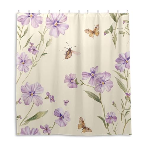 Rideau de douche polyester résistant lavable beige 168 x 183 chic imperméable