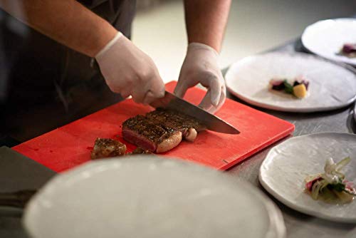 Image of Plastic Cutting Chopping Board- Non-Slip Antibacterial Surface with Extra Thickness Red, 18x12 Inches