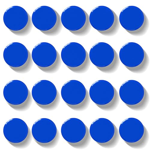 Imán redondo decorativo azul, pack de 20 piezas