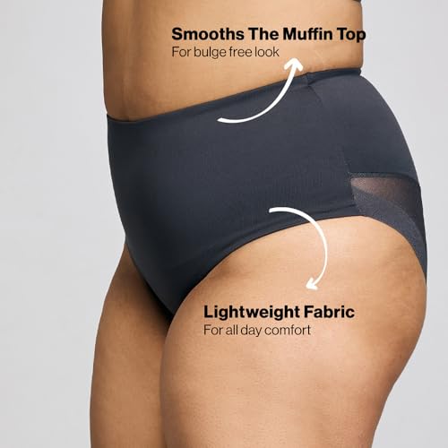 Image of NYKD (NYP207 Shaping Mesh Full Brief Panty Underwear for Women | Ultra-Soft, Comfortable & Breathable Fabric with No Visible Panty Line | Full Coverage with Smooth Elastic Waistband