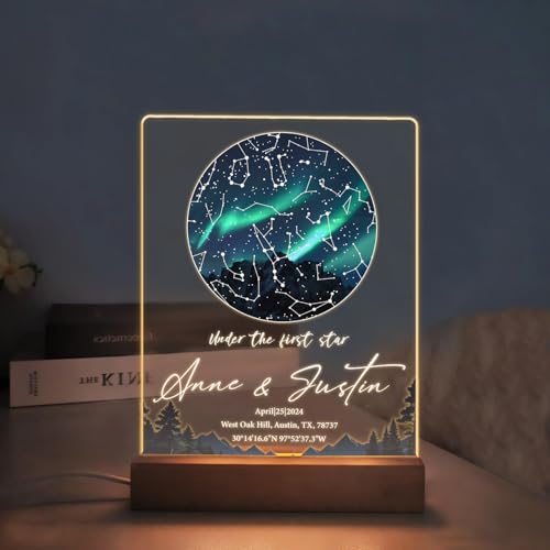 Lámpara de Mesa con Mapa Estelar Personalizado