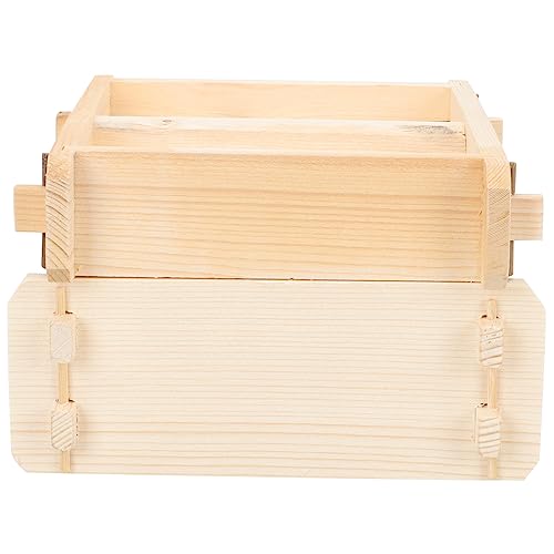 Toyvian 1 Conjunto De De Madeira Quadrado Ferramenta Quadrada De Legumes De Dim Sum Cesto De Vapor D