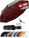 REPEL Windproof Travel Umbrella - Compact & Withstands Winds up to 85MPH, Strongest Premium Auto Folding Umbrella for Rain and Sun - Durable, Light & Portable for Women & Men, Fits Backpack & Cars