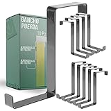 cerradura gancho puerta corredera [Estable y adecuado para el baño] – Los perchas puertas colgar son 100% inoxidables, perfectos para baño y cocina. Práctico como colgador puerta. Capacidad de carga 10 kg.