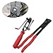Heavy Duty Antiskid CV Joint Boot Clamp Pliers With Boot Clamps Kit, Banding Tools, Ear Boot Tie Pliers, 10 Crimp Bands, Automotive Hose Axle Plier for Most Cars (Red)