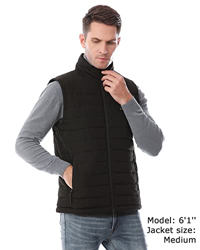 Venustas Men's Heated Vest With Battery Pack 7.4V, Ultra-Thin Carbon Fiber, Suitable For Winter Outdoor Hunting Skiing #TOP2