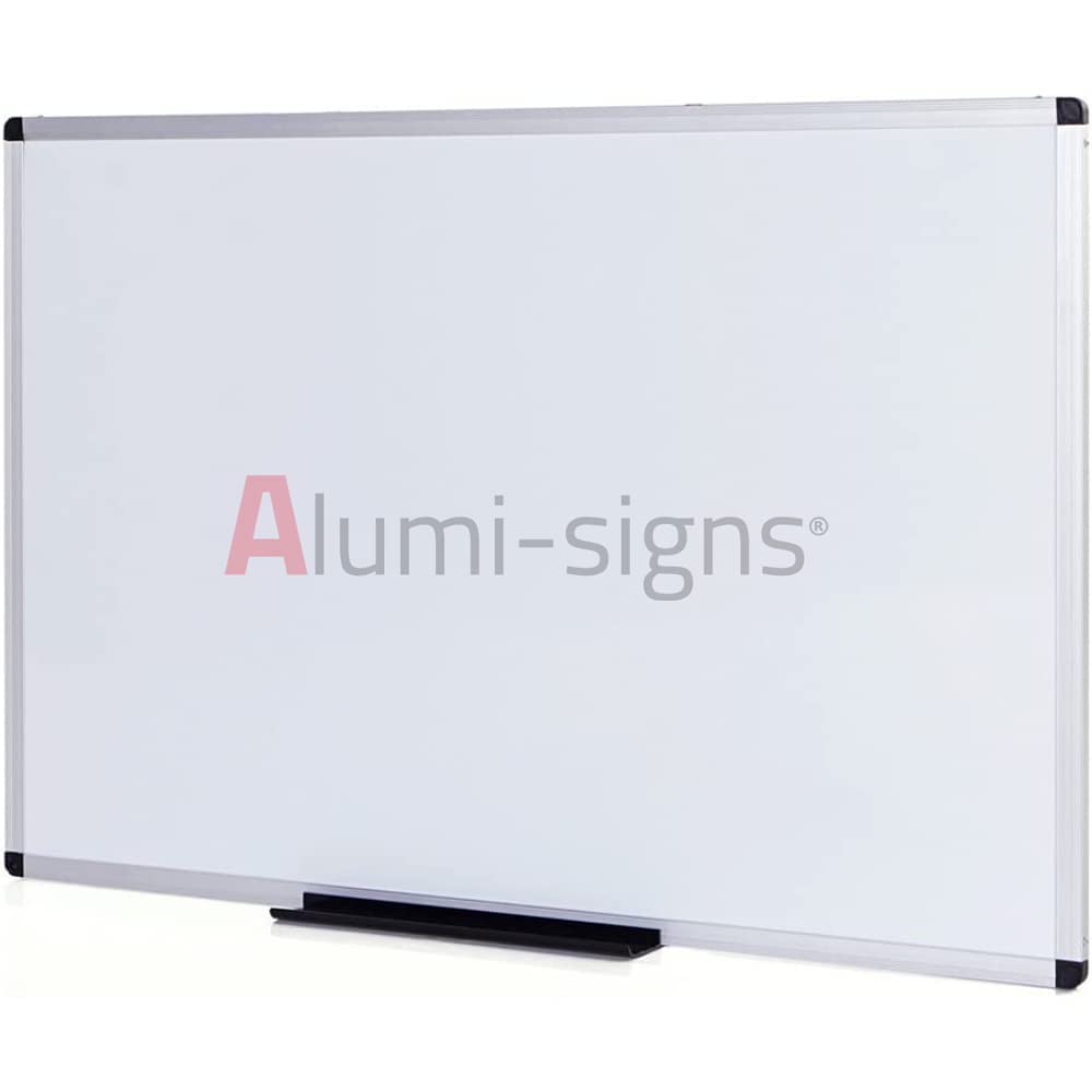Alumi-Signs Premium Wall-Mounted Magnetic Dry Wipe Whiteboard with Silver Aluminium Frame (180cm X 120cm)