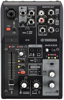 YAMAHA AG03 MK2　ミキサー　オーディオインターフェース　ブラック Amazon | Yamaha AG03MK2 ブラックライブストリーミングキット