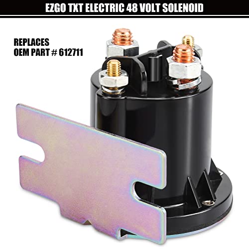 Geggkake Ezgo Txt Solenoid, 48V Golf Cart Solenoid, Fit E-Z-Go Electric 48V Txt 2010-Up & All 48V Mpt 800/1000 Vehicles Golf Cart, Oem# 612711 #TOP3