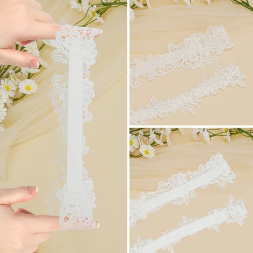 Garters for Bride, Wedding Garter for Bride, Wedding Garter Set for Bride, 2 Pieces White Garter Belt3