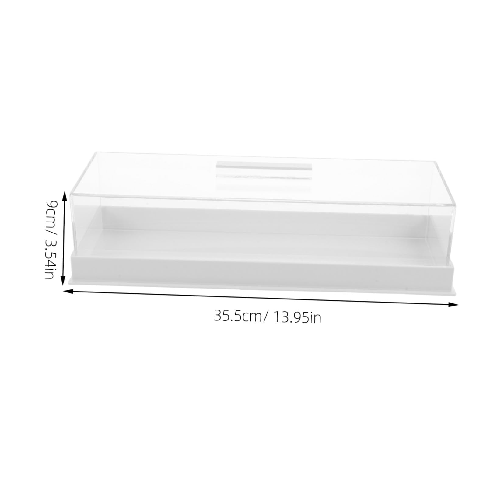 Zerodeko Caja de Presentación Rectangular para Pasteles con Bandeja de Acrílico Tapa para Tartas Soporte Transparente para Postres para Cafetería y Hogar
