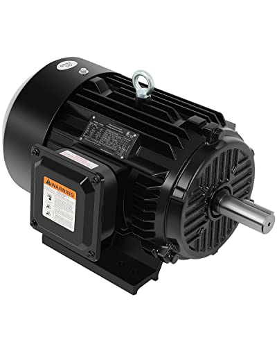 5HP Electric Motor General Purpose Three Phase Motor Super Efficient 1480/1770 RPM,184T Frame 1-1/8“Shaft Diameter CW/CCW Cast Iron Shell 50/60 HZ