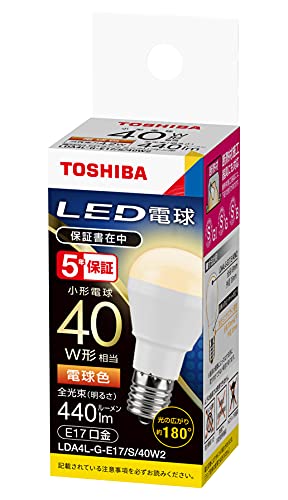 東芝 LED電球 防雨 防湿型 小形電球40W形相当 配光角180° 電球色 E17口金 防湿形 密閉器具対応 LDA4L-G-E17/S/40W2_set