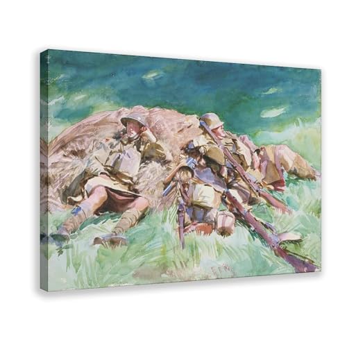 Toile John Singer Sargent Highlanders de salon pour une ambiance bureau cosy