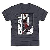 Bradley Beal Youth Shirt (Kids Shirt, 10-12Y Large, Tri Navy) - Bradley Beal Stretch WHT
