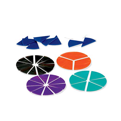 Hand2Mind Plastic Rainbow Fraction Circles, Fraction Manipulatives, Unit Fraction, Rainbow Circle Math Manipulatives, Fraction Games, Montessori Math, Homeschool Supplies (Set Of 51) #TOP6