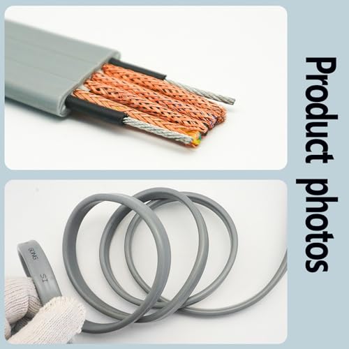 Câble Plat TVVBPG 4 Conducteurs Ascenseur Flexible Blindé 2.5mm2 30ft - 7