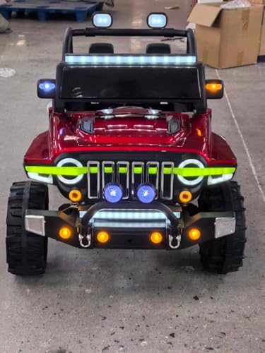 Image of Kawaii Kids 12V 4x4 Battery Operated Ride-On SUV for Kids with Parent Remote Control, Bluetooth, LED Lights, Corrosion-Resistant Paint, Big Size Electric Car for Boys & Girls Age 2-8 Years