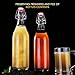 YEBODA Clear Glass Bottles with Stopper For Home Brewing Beer Kombucha Kefir & Airtight Silicone Seal 32 oz(4 Set)