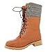 Winterstiefel Damen Gefüttert mit Warm Gefüttert Kurzestiefel Outdoor Trekking Stiefeletten PU Leder Gemütlich Arbeitsstiefel Frauen Wandern Schneestiefel Draussen Wanderstiefel Schneeboots