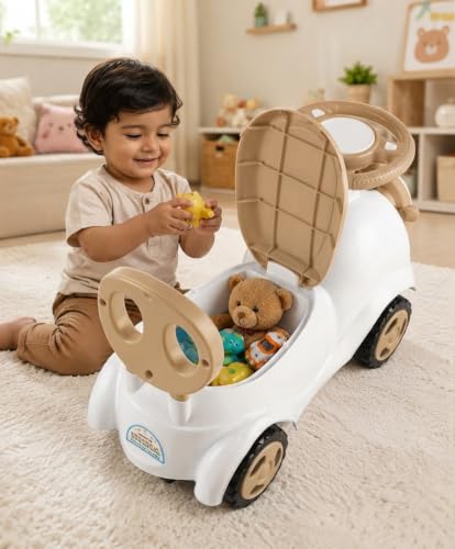 Image of JoyRide Little First Car Ride-On Vehicle Baby /Kids Ride on Toys - Push Car for Children Suitable for Boys & Girls 1-3 Years (Brown)