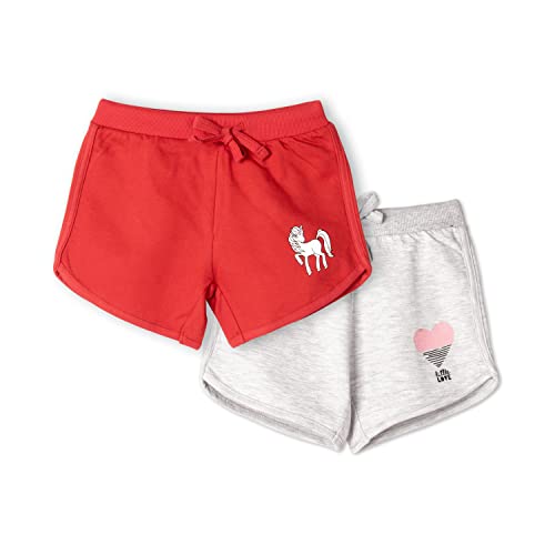 Image of Real Basics Premium Cotton Printed Shorts for Girls (Pack of 2)