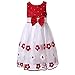 Richie House Little Girls' Sweet Dress with Embroidery and Pearls Size 3-8 Rh2140